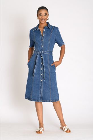 Denim womens dress hotsell