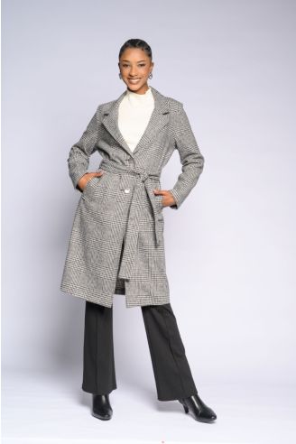 Check Tie Coat | Contempo Online