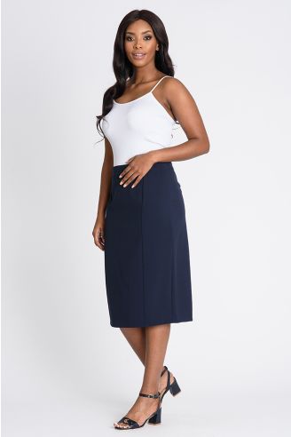 Navy blue pencil top skirt dress