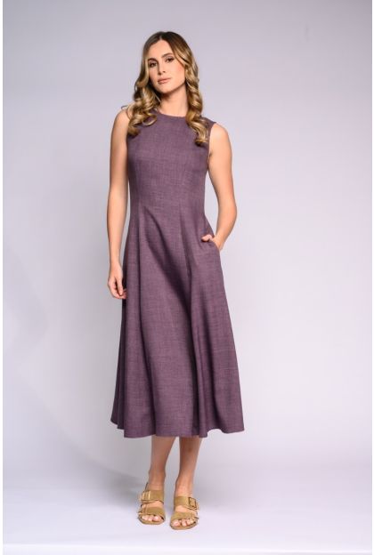 Mauve Panelled Dress