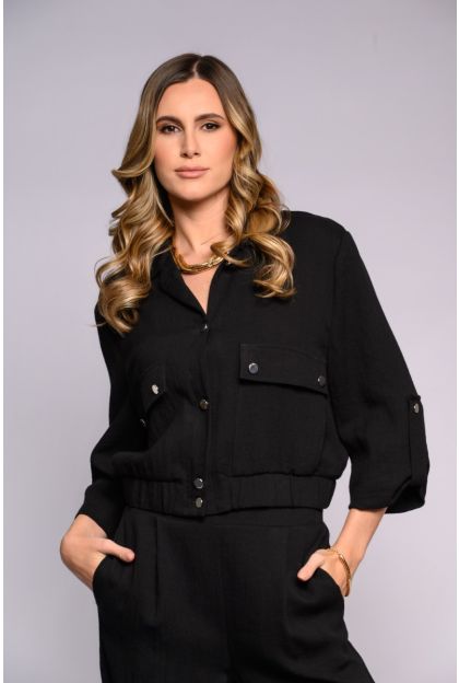 Textured Black Jacket 