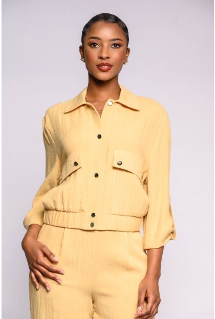 Textured Mustard Jacket 