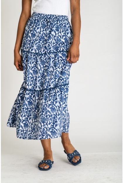 Tier Print Skirt