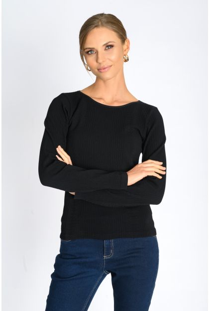 L/S Jacquard Seamless Top