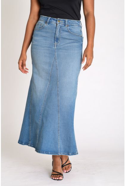 Denim Flare Skirt