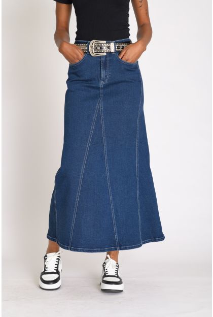 Denim Flare Skirt