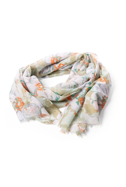 Flower Foil Print Scarf