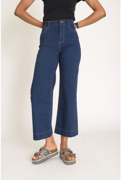 Wide Crop Leg Denim