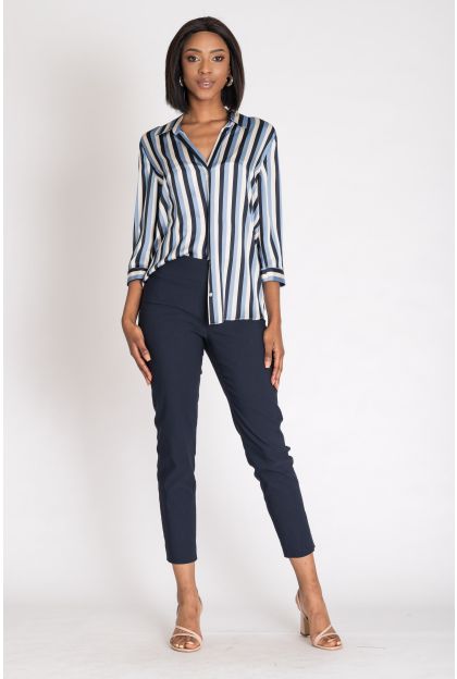 Stripe Satin Blouse