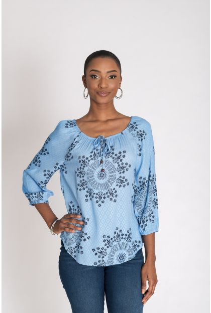 Print Jacquard Top