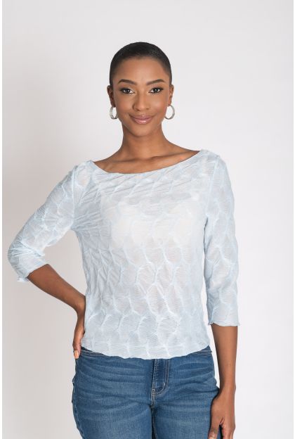 Textured Sheer Knit Top