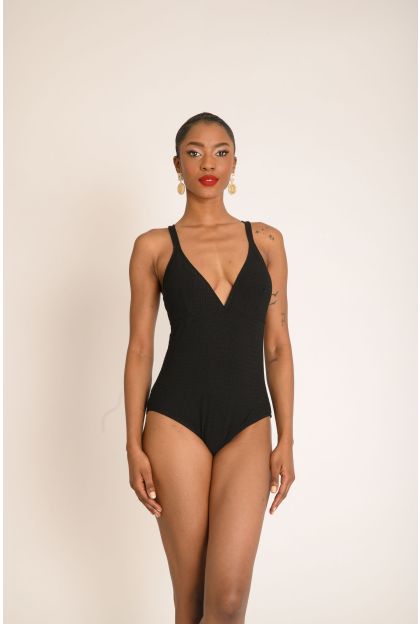 Ruche Plain One Piece Swimsuit