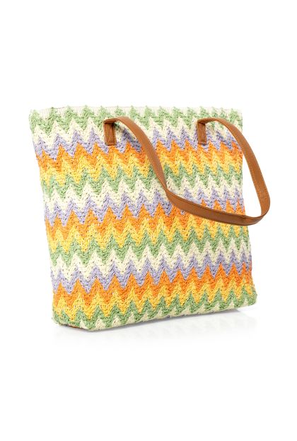 Multi Colour Straw Bag