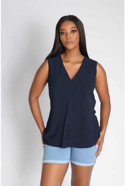 V Neck Woven Top