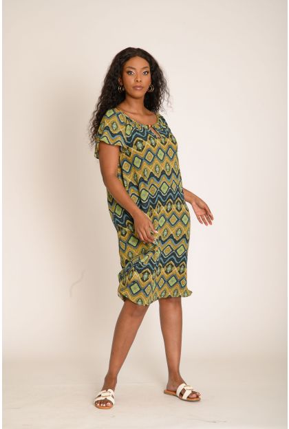 Print Gypsy Crinkle Dress