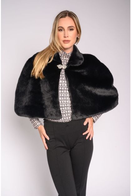 Fur Brooch Cape