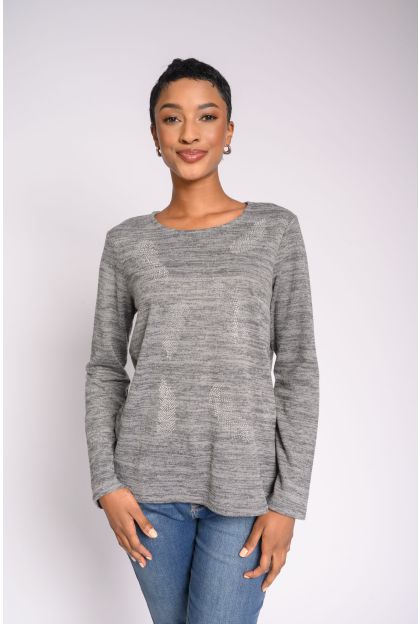 Feather Bling Knit Top