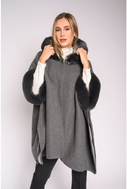 Hoodie Tassel Poncho