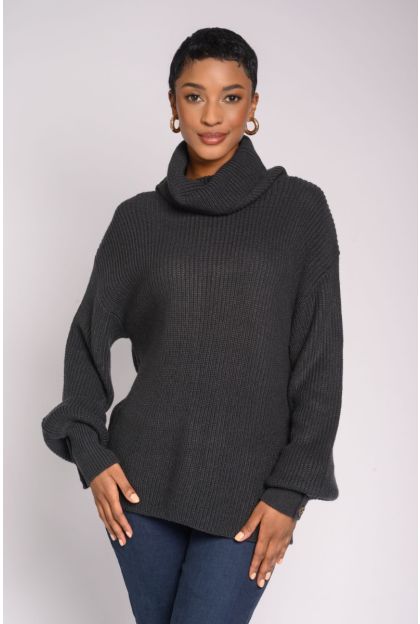 Roll Neck Knitwear Top