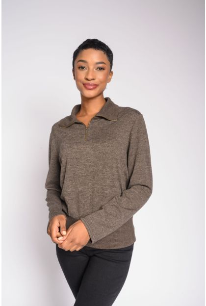 Zip Knit Top
