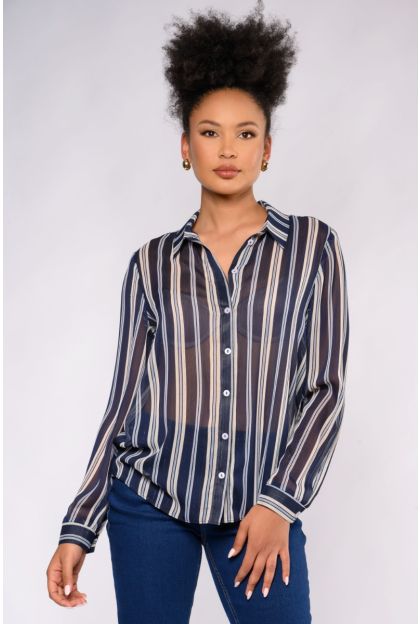 Lurex Print Shirt