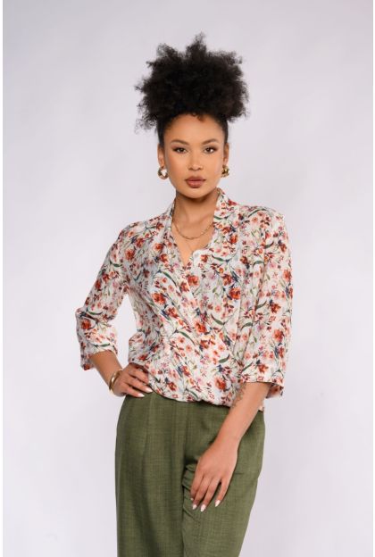 Print Wrap Top