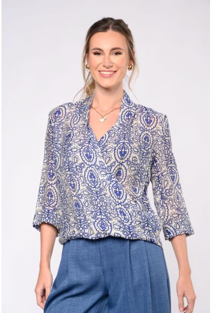 Print Wrap Top