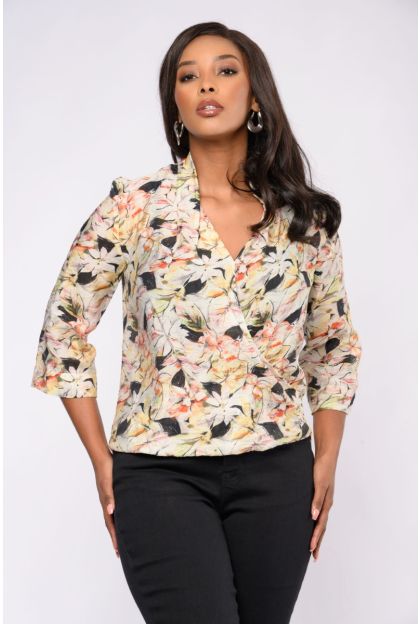 Print Wrap Top