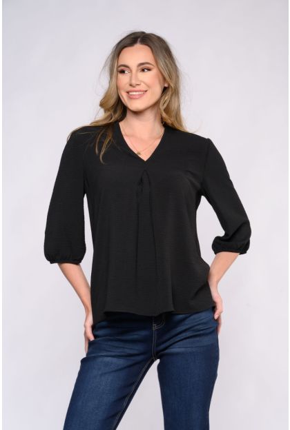 Plain Woven Pleat Top