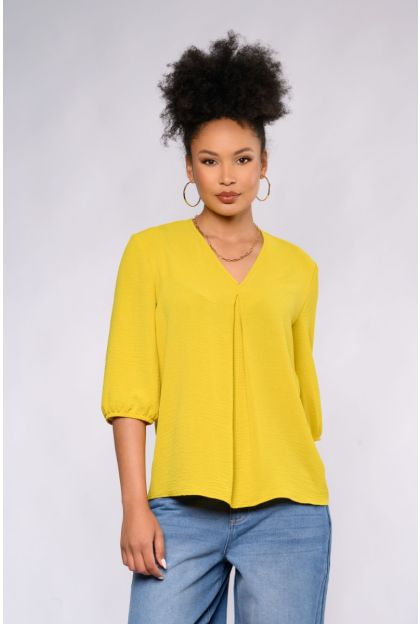Plain Woven Pleat Top