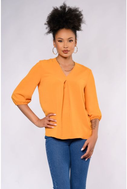 Plain Woven Pleat Top