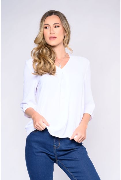 Plain Woven Pleat Top