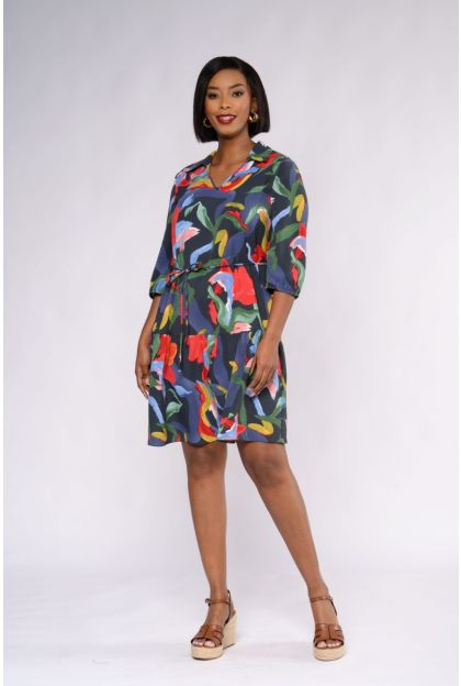 Print Frill Dress