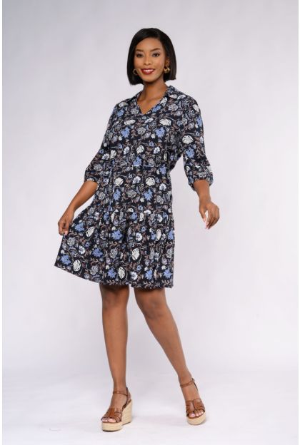 Print Frill Dress