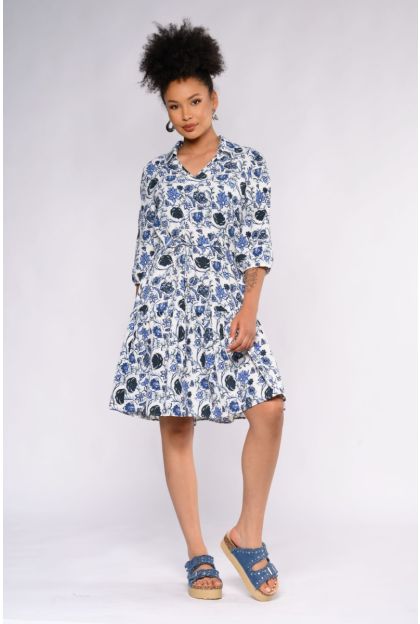 Print Frill Dress