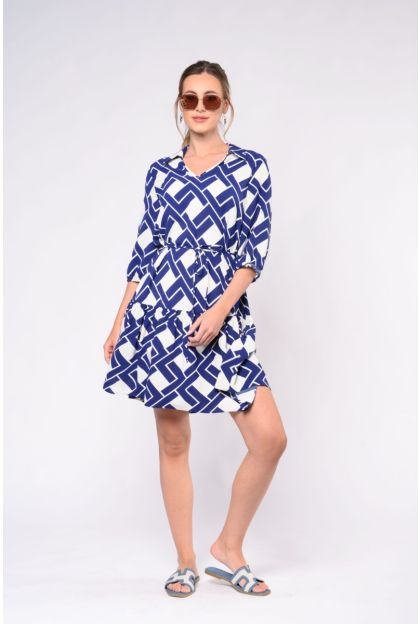 Print Frill Dress
