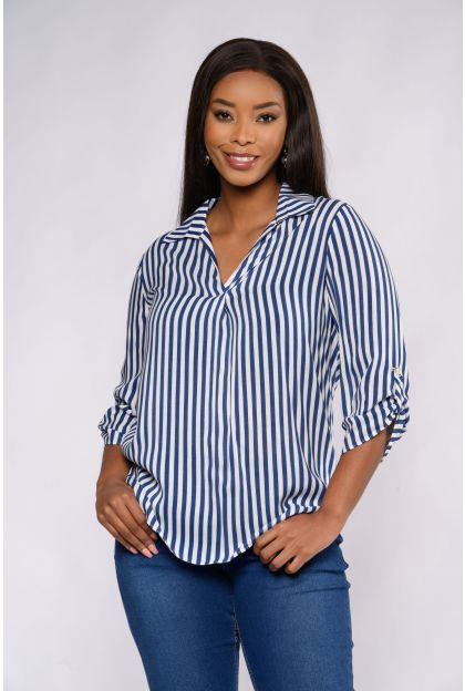 Stripe Woven Viscose Top_P067283