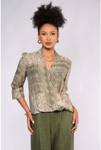 Print Wrap Top