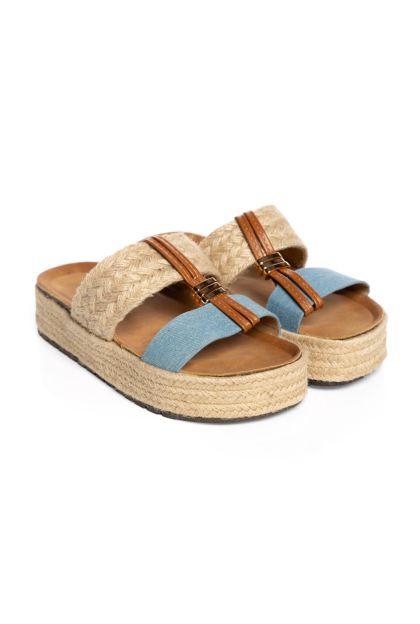 Multi Colour Denim Slide