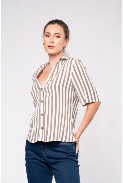 Stripe Crinkle Shirt