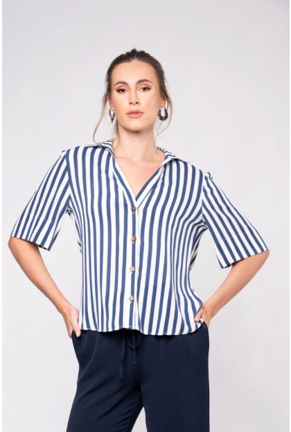 Stripe Crinkle Shirt