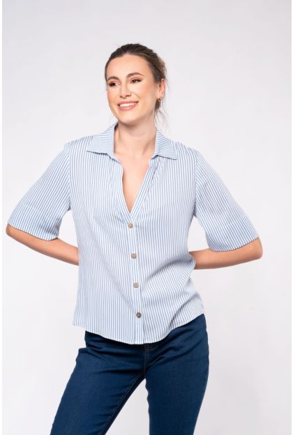 Stripe Crinkle Shirt