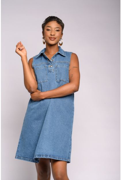 Denim Collar Dress