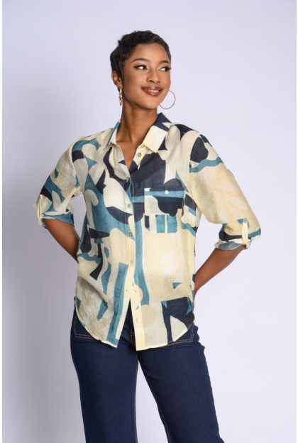 Print Woven Top