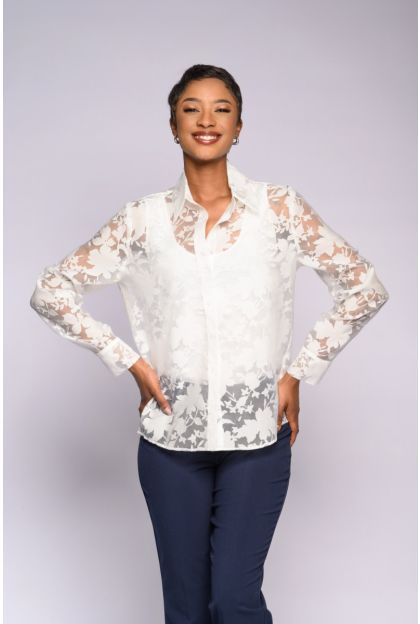 Burnout Woven Top