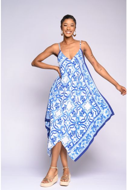 Print Hanky Hem Dress