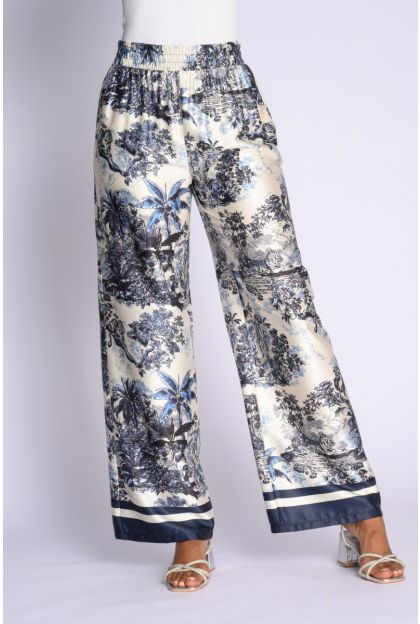 Print Satin Pants