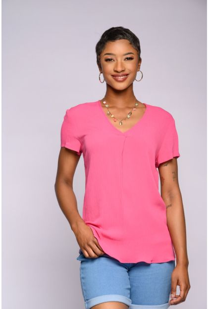 Cap Sleeve Crinkle Top