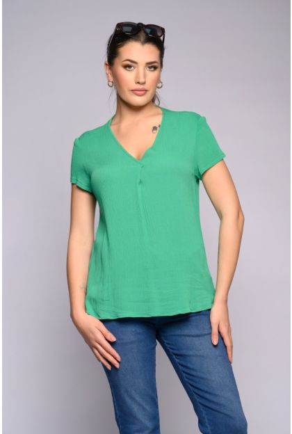 Cap Sleeve Crinkle Top