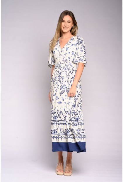 Border Maxi Dress